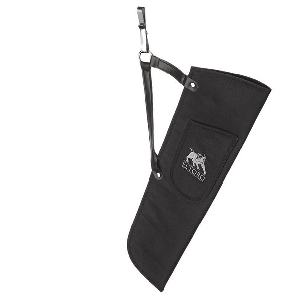 Seitenköcher elToro mit aufgesetzter Tasche - Farbe: Schwarz